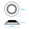 Downlight con LED COB 20 W 230 V blanco frio